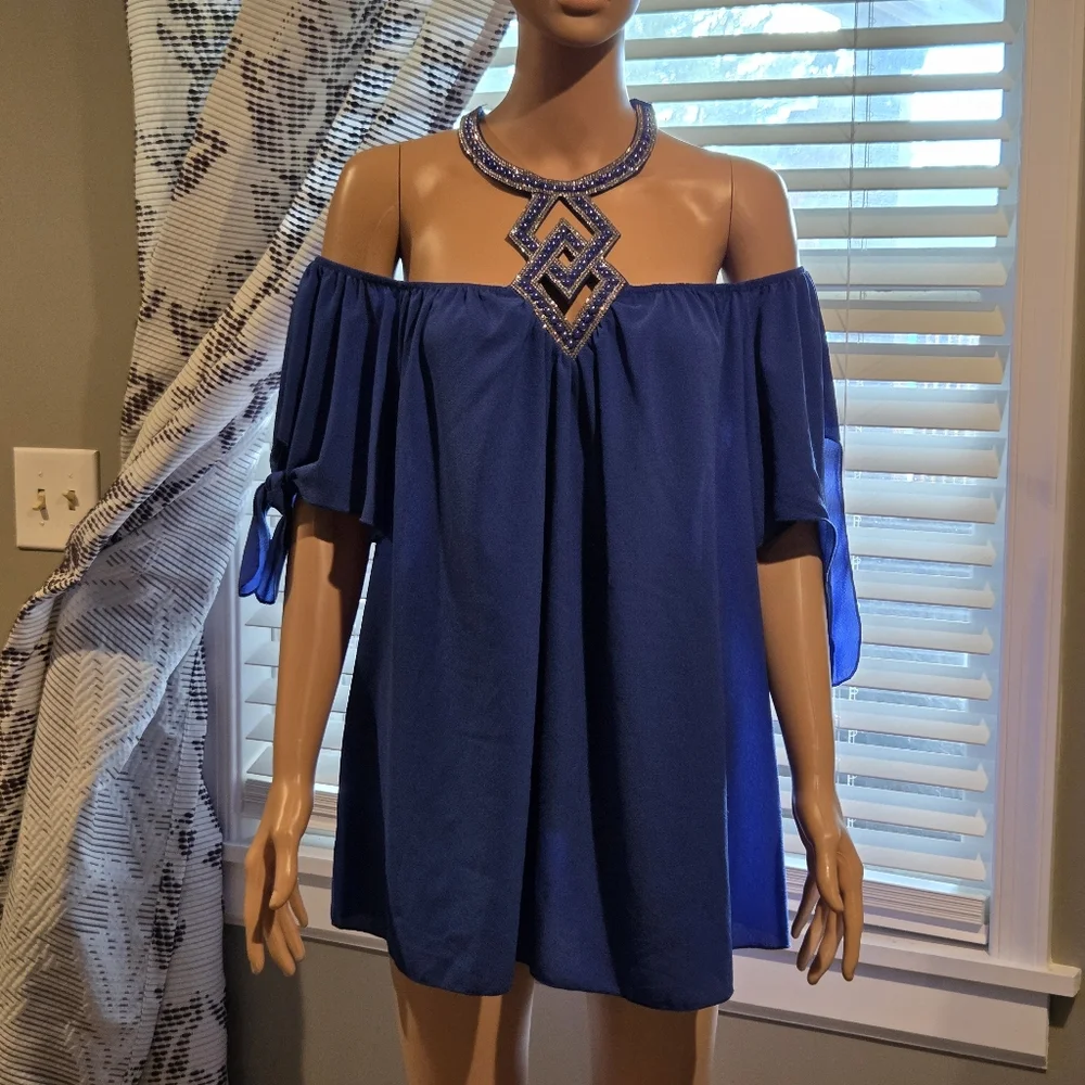 Banabee Off The Shoulder Rhinestone Top 1XL - Picture 3 of 5